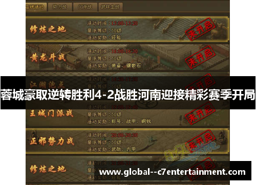 蓉城豪取逆转胜利4-2战胜河南迎接精彩赛季开局